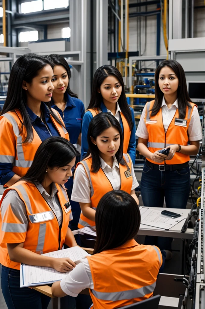 A group of women where women in engineering are seen