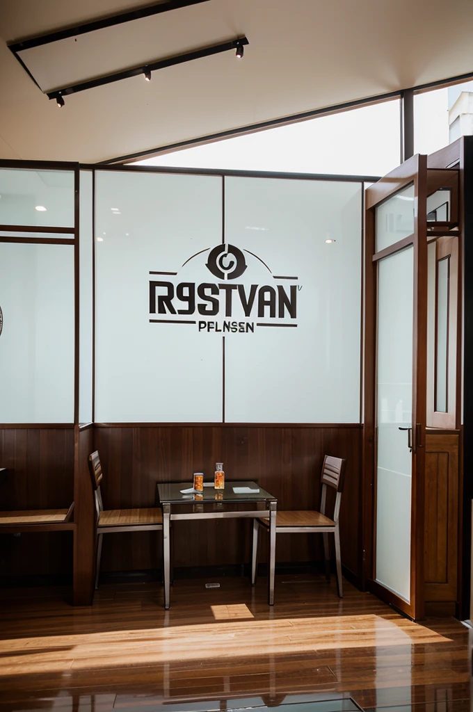 booth restoran plexyglass logo Aditya acyrilic 
