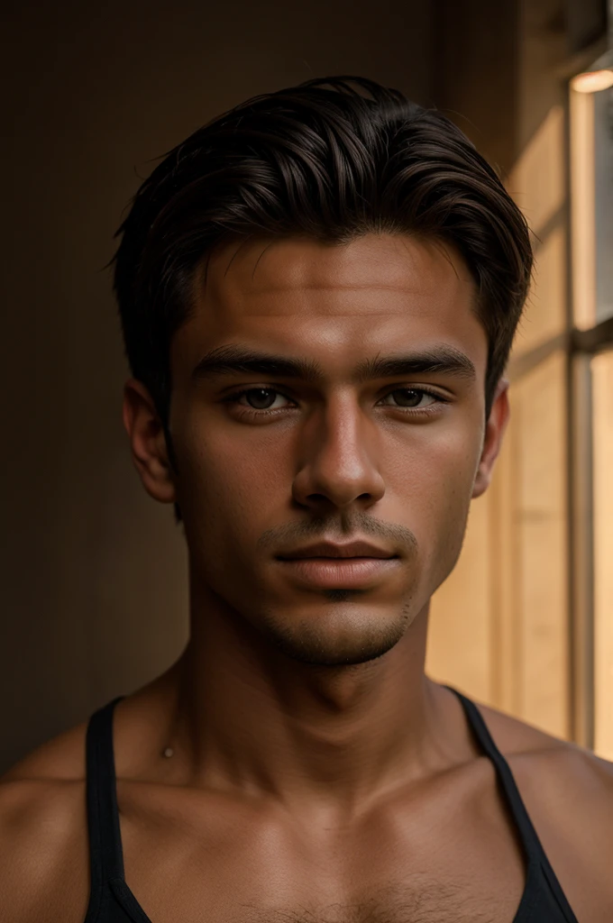 18 year old handsome boy background lighting realistic don't smooth 