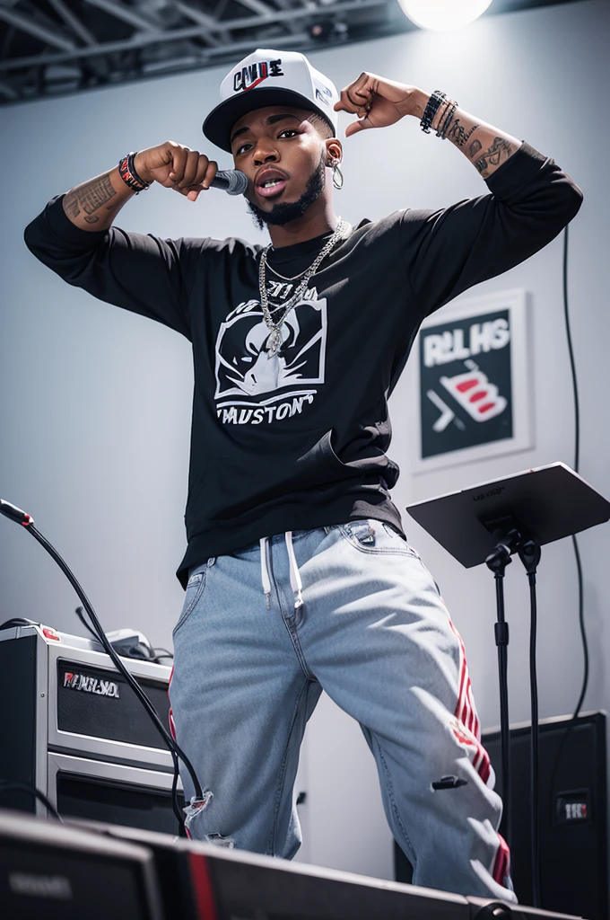 Rap singer cartoon, hip Hop