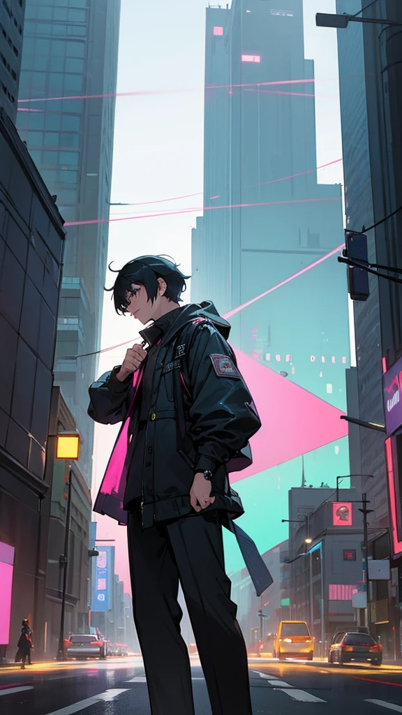 Cyberpunk cities in the anime style are often characterized by a specific atmosphere and elements. During the night it will look like this::
1. **open road**: In cyberpunk city night time The roads are usually quite quiet and open. There might just be a few passersby or aerial vehicles. (floating vehicles) Some cars 2. **Tall buildings and houses**: The buildings in the city are tall and full of detail. The architecture of buildings is often modern and complex. A combination of cutting-edge technology and the old 3. **neon lights**: The city will be decorated with bright colorful neon lights. Installed in buildings, shops and billboards, creating a colorful and lively atmosphere. 4. **holographic image**: เทคโนโลยีโฮโลแกรมเป็นสิ่งที่ขาดไม่ได้ในเมืองไซเบอร์พังค์ holographic imageขนาดใหญ่ถูกใช้สำหรับโฆษณาและการตกแต่งเมือง อาจจะเห็นภาพคน สัตว์ หรือสิ่งของต่างๆ ที่ดูเหมือนจริงมาก
ทั้งหมดนี้ทำให้เมืองไซเบอร์พังค์ในสไตล์อนิเมะ จีบริ มีบรรยากาศที่ทั้งล้ำสมัยและน่าตื่นตาตื่นใจ เต็มไปด้วยสีสันและความคิดสร้างสรรค์ในรูปแบบของโลกอนาคต