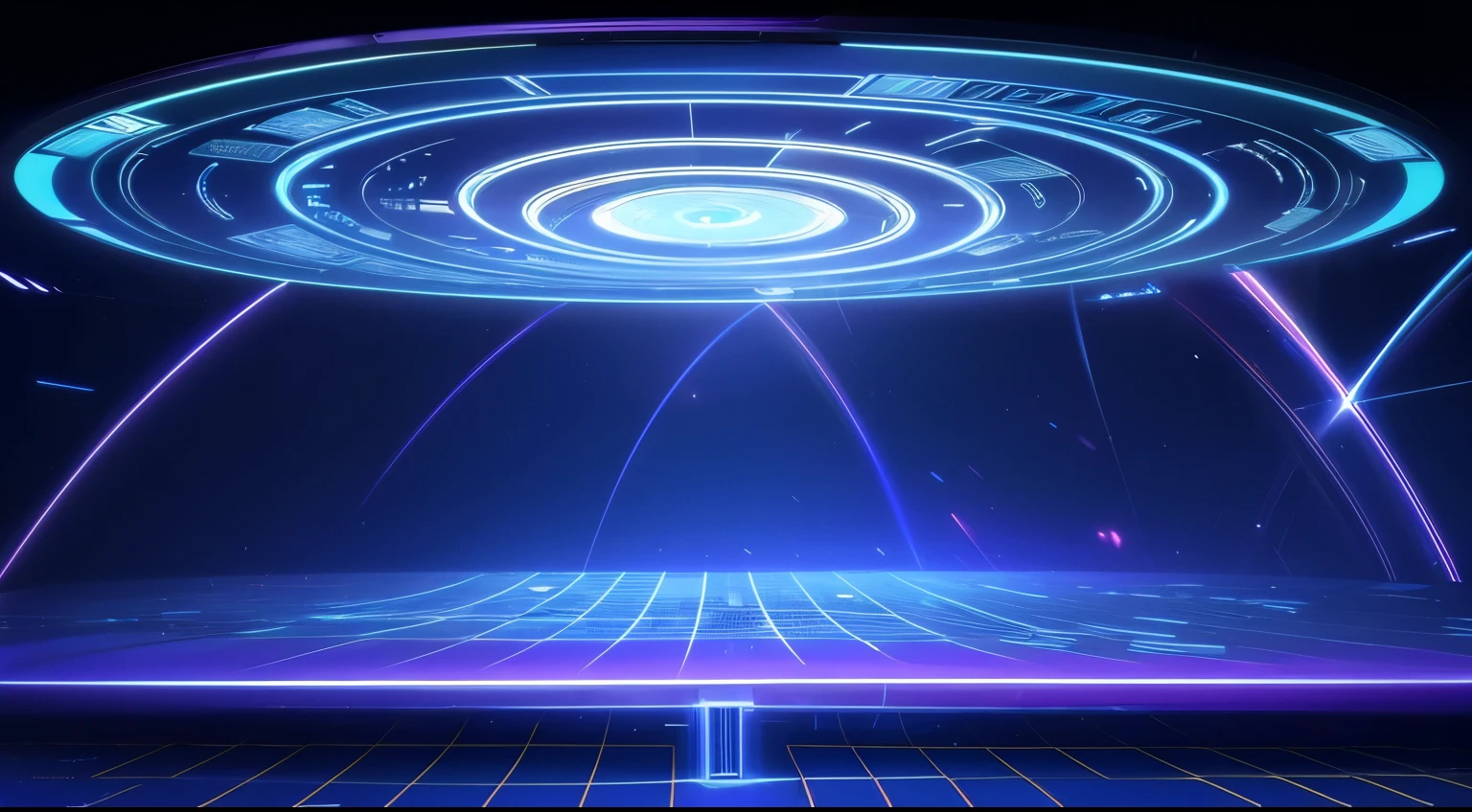 technology blue purple future technology digital future lighting scene business background,There is a virtual interface above, , Holographic interface, large cyberarrays data holograms, data holograms, technology, large arrays data holograms, technology与AI in harmony, Computers and holograms, holographic display lenses,, Holographic projection system cancelled