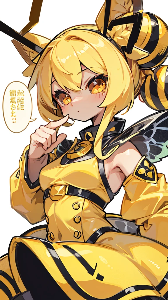 bee女孩，bee girl，mature body，拟人bee，拟人bee，Compound eyes，crown，cute，bee触角，bee，bee皮肤，Close-up above the waist，Dress，拟人化bee女孩，bee触角，bee触角，furry，Furry，Multiple eyes，four eyes，Four eyes，Four Eyes，cute，背景bee