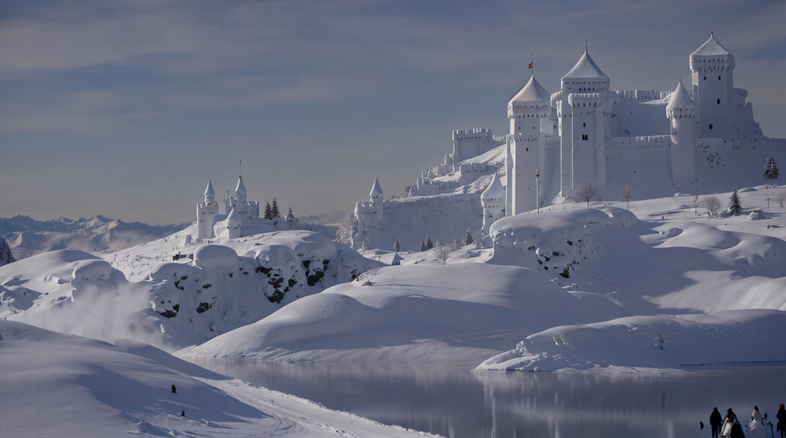 castle in the snow, snowland