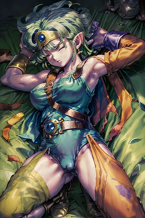 (((Dragon Quest 3 Costume)))、(((sage)))、(((Almost dead)))、(((hang)))、(((suffering)))、(((Your clothes are torn)))、((Make the most of your original images))、((It is violently destroyed))、(((cadaver)))、(((Hanging)))、(((Weaknesses)))、((Bloodstained))、((Stockings are torn))、((Best image quality、8K))、Ultra-high resolution、(((On one knee)))