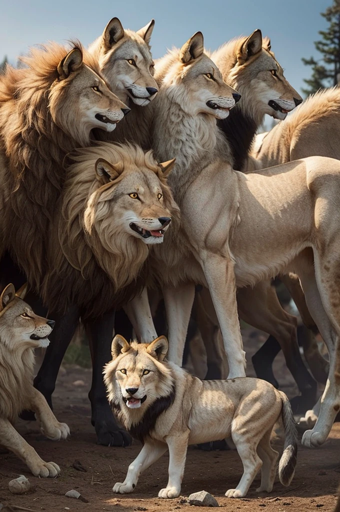 Wolves and lions in unity with their groups