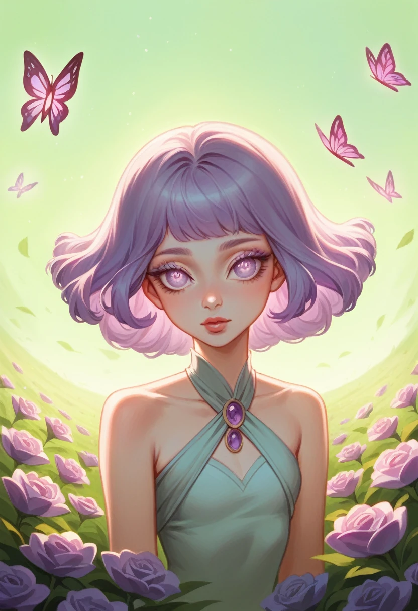 (hyperrealistic), (8K), ung girl, (beautiful detailed eyes), (beautiful detailed lips), (extremely detailed face), (long eyelashes), (soft smooth skin), (Supermodel body), (supermodel measurements), (wear Dress with a halter top), (in the lavender field), (stand Turning your body slightly), (vivid colors), (bright sunlight), (subtle shadows), (gentle breeze), (butterflies fluttering around), (delicate lavender scent), (dewdrops on flowers), (tall green grass), (lush purple lavender bushes), (golden sunset), (soft warm glow), (dreamlike atmosphere), (crisp clear details), (high definition), (natural lighting), (impeccable quality), (ultra-fine painting), (romantic and serene), (postcard-worthy scene), (captivating beauty), (innocence and youthfulness), (sublime elegance), (timeless charm), (ethereal mood), (artistic masterpiece), (mesmerizing composition), (flawless artistry), mix4