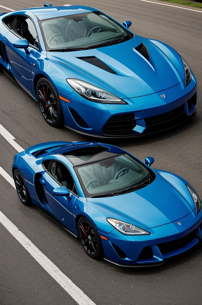 Blue modern car