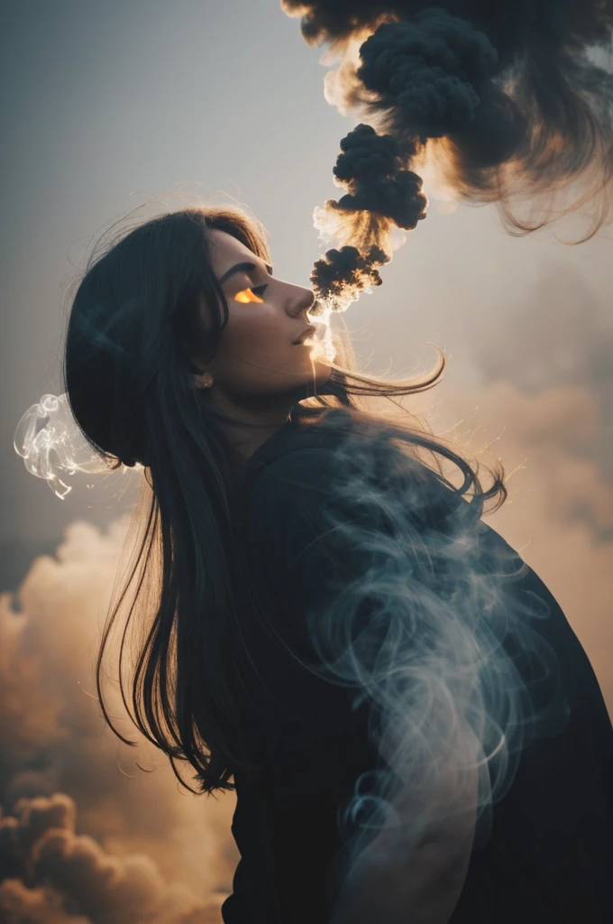 A human soul like smoke