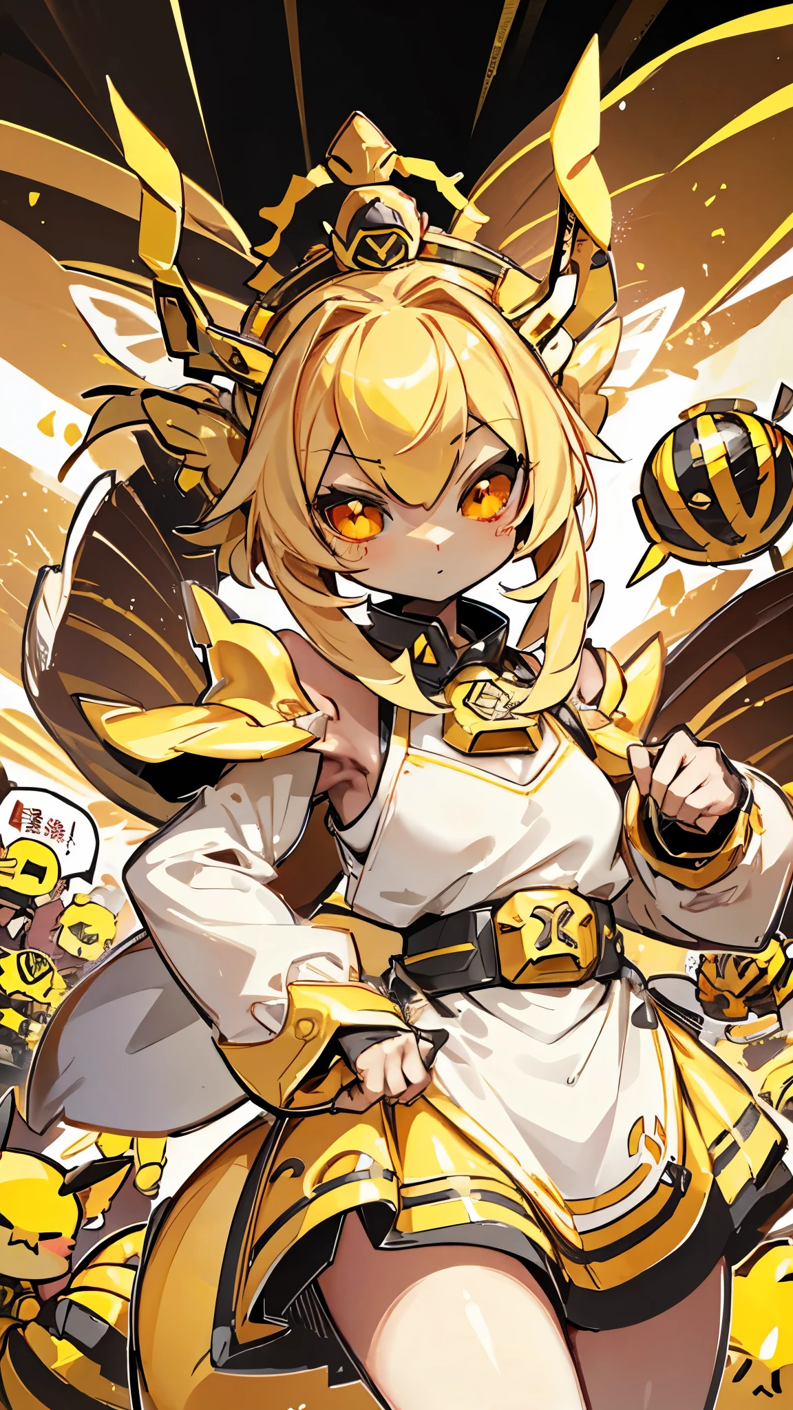 bee女孩，bee girl，mature body，拟人bee，拟人bee，Compound eyes，crown，cute，bee触角，bee，bee皮肤，Close-up above the waist，Dress，拟人化bee女孩，bee触角，bee触角，furry，Furry，cute，背景bee，Compound eyes，Glowing eyes，Compound eyes，Armor，crown，crown，Crown，bee女皇，cool girl，飞舞的小bee，身边飞舞的小bee，Sting needles