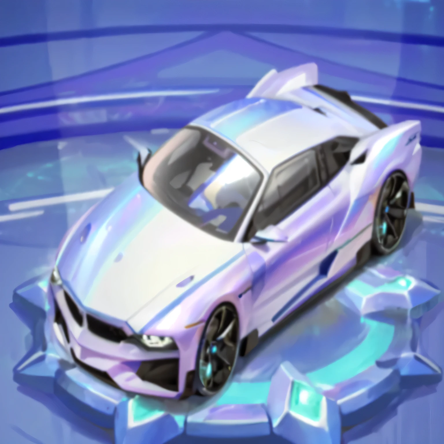 Close-up shot of a car with ice on a blue background, Cars painted with holographic paint, Futuristic car, Futuristic cars, Futuristic cars and mecha robots, Car Trading Game, Sci-fi car, Futuristic chrome vehicle, Cyberpunk Car, Supercar, Futuristic concept car, Futuristic car concept, Cute future vehicle, Neo-futuristic highly detailed, Futuristic Vehicles, Cartoon car film