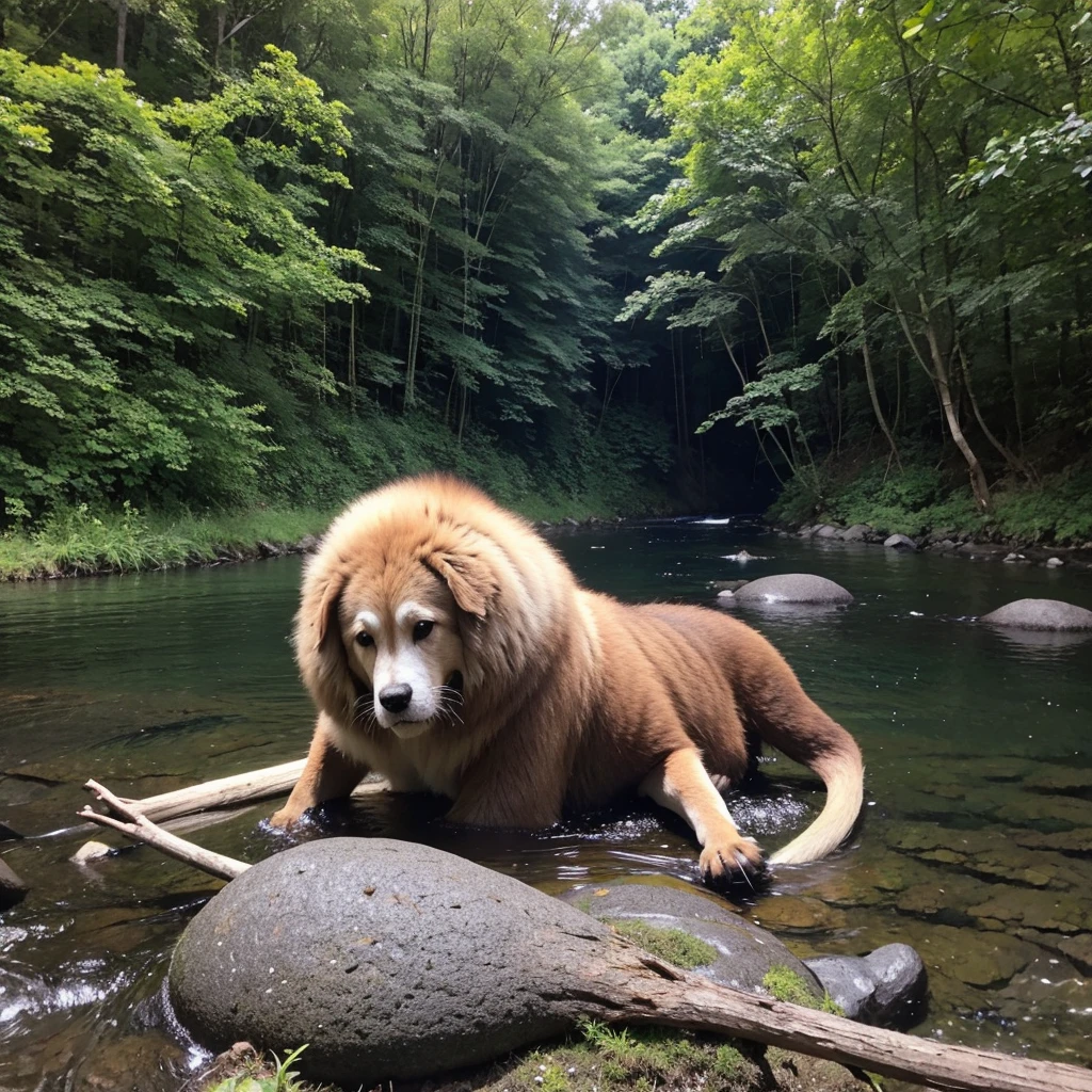 It's an old story、Momotaro is attacked by a traitorous pheasant, a monkey, and a Pomeranian.、He watches as if he has some kind of plot, watching 10 demons being attacked in the distance.、Momotaro is a young male swordsman from the Kamakura period.、Momotaro has a 15cm white cloth wrapped around his head.、Momotaro has a frustrated look on his face as he runs away.、The Pomeranian is very happy to receive food from the demon.、The pheasant pokes Momotaro with its sharp beak、The monkey threatens Momotaro with an angry face.、Real、Surreal、Digital Art