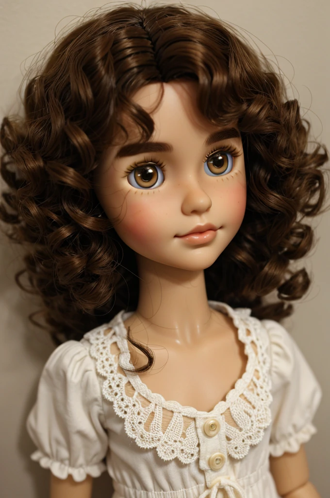 Blythe dolls short curly brown hair brown eyes girlish appearance