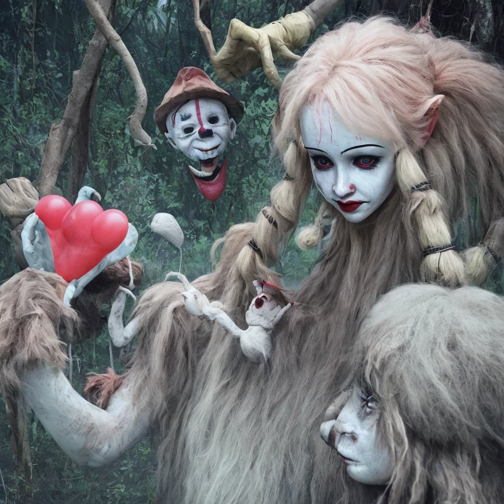 It's an old story、Momotaro is attacked by a traitorous pheasant, a monkey, and a Pomeranian.、He watches as if he has some kind of plot, watching 10 demons being attacked in the distance.、Momotaro is a young male swordsman from the Kamakura period.、Momotaro has a 15cm white cloth wrapped around his head.、Momotaro has a frustrated look on his face as he runs away.、The Pomeranian is very happy to receive food from the demon.、The pheasant pokes Momotaro with its sharp beak、The monkey threatens Momotaro with an angry face.、Real、Surreal、Digital Art
