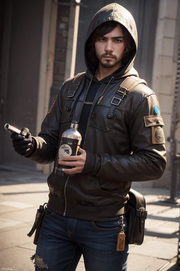 free fire character with hood