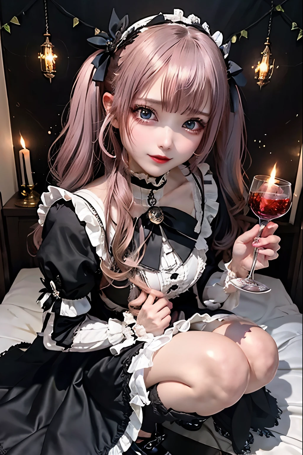 Hard Dark Gothic Makeup、Black dark eyeshadow、sad、Good skin radiance、Dark Gothicメイク、Dark smile、palace、The beauty of fragrance、24-years-old、Expression of intense sexual pleasure、Embarrassed look、Dark Gothic、Highest quality、Expression of sexual pleasure amid suffering、Drunk face、紫のMaid clothes、Mysterious、Noble、The face of someone holding it in the toilet、sexy、Loving smile、Twin tail hair、Right blue eye, Left eye is red、Super tempting pose、Platform Heel Shoes、Heavy makeup、Gothic Lolita clothes、Silver Hair、Long Hair Straight Hair、Cute Gothic Lolita Dress、Beautiful Face、elegant features、Attractive face、Stained glass is the background、Chest glistening with sweat、The room is dark、goth long dress、Bell Sleeves、Wizard Sleeve、Decadent look、Sexually excited expression、Glossy thighs wet with water、Thighs that are wet and shiny with oil、Background of a room full of roses、sad expression、Rose Maiden、The embroidery is pink、The dress has pink embroidery.、Thigh-high socks、Knee-high socks、Gentle expression、Dark black eyeshadow、Stained glass and rose background、thighs are a little thin、Female Duo、Female couple、dark church background、Stained glass、Black metal world、Dark Castle、Dark Room、Slender body、gothic long dress、Victorian dress、Small breasts、Hold the wine in your right hand、Hold the lantern in your left hand、pantyhose、Sit on the bed、The bed is covered with roses、Lying in bed、Her thighs are shining with sweat、My body is wet and shiny、Lots of glitter on the thighs、sweating、My thighs are sticky from sweating、Sweat glistening on my thighs, The whole body is sweaty and shiny、I sweated a lot.、My thighs are sweaty、My thighs are wet、My thighs are shining with sweat、A lot of sweat glistening all over the body、Slender body、Sleep and lie down、