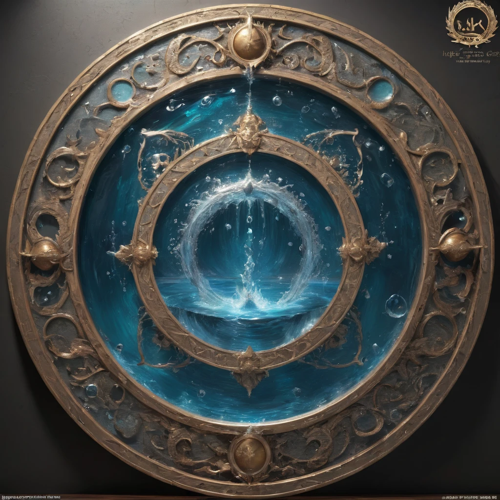 Water Magic Circle, Highest quality, masterpiece, 8K, Representative works, Official Art, Professional, Super intricate details