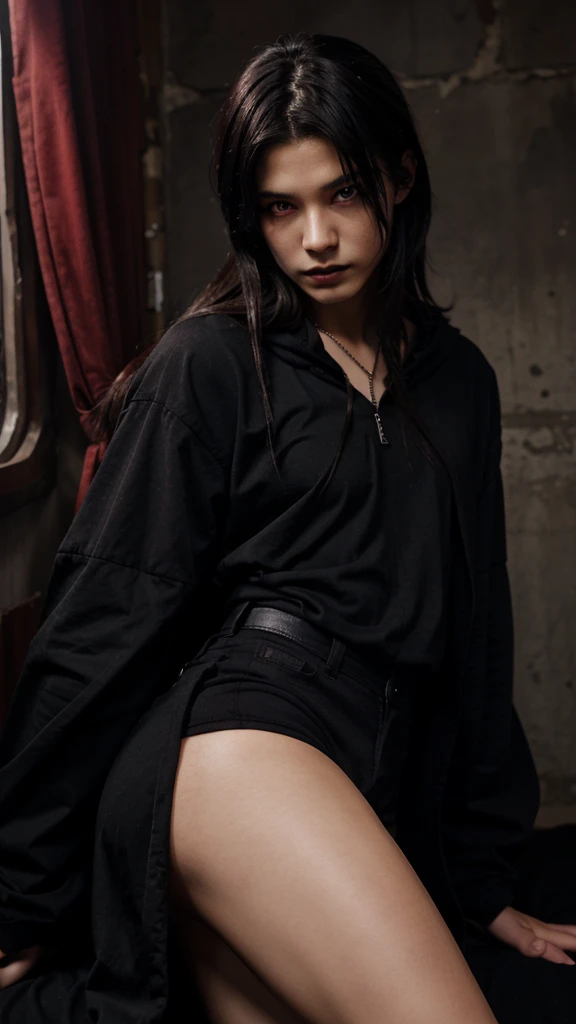 anime,Chico,s, Vampire,black clothes,Red eyes,