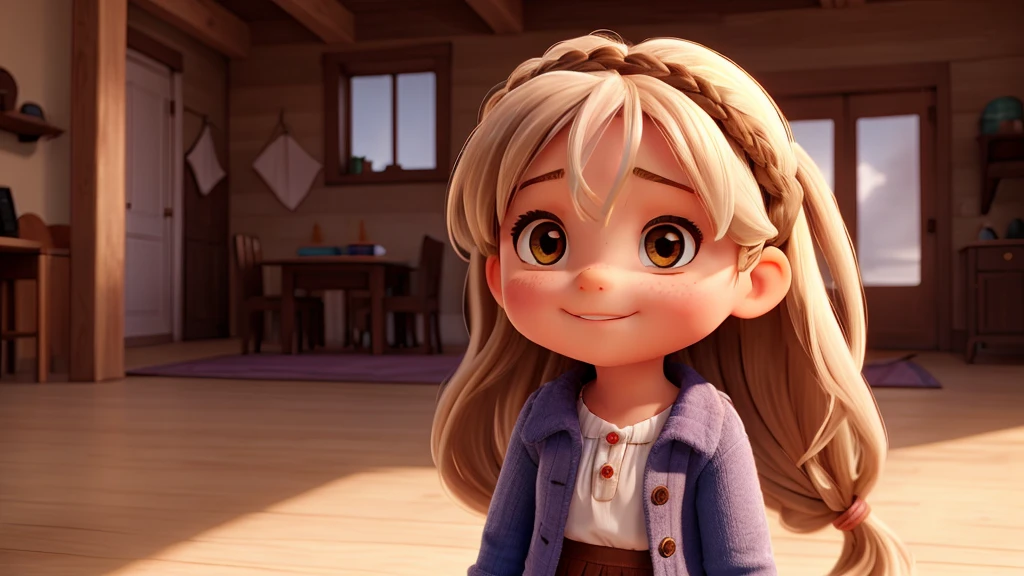 Little girl with long hair