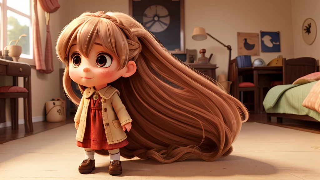 Little girl with long hair