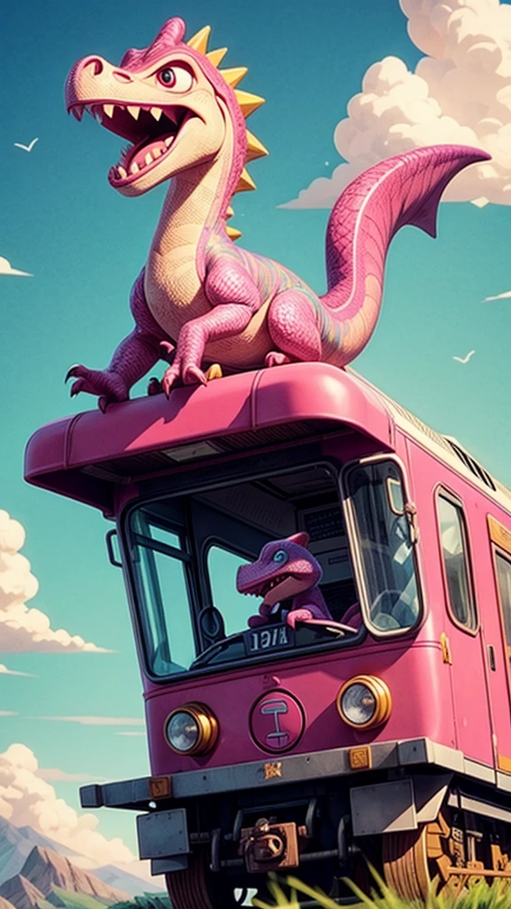 Pink Dinosaur、Jump on the train