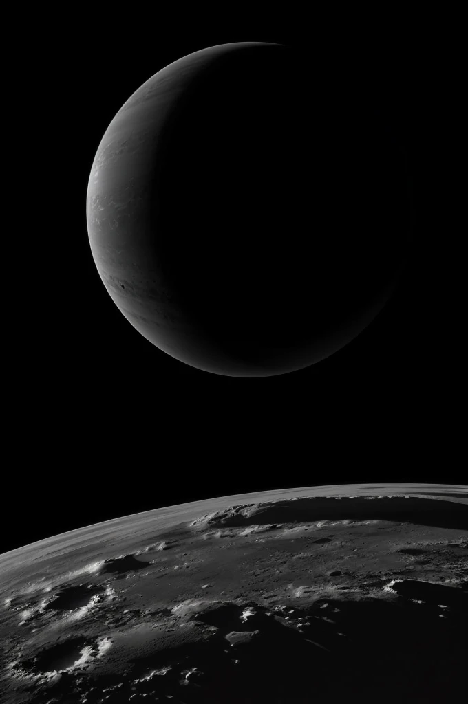 big metal planet, 3D everything, minimalism, blackandwhite