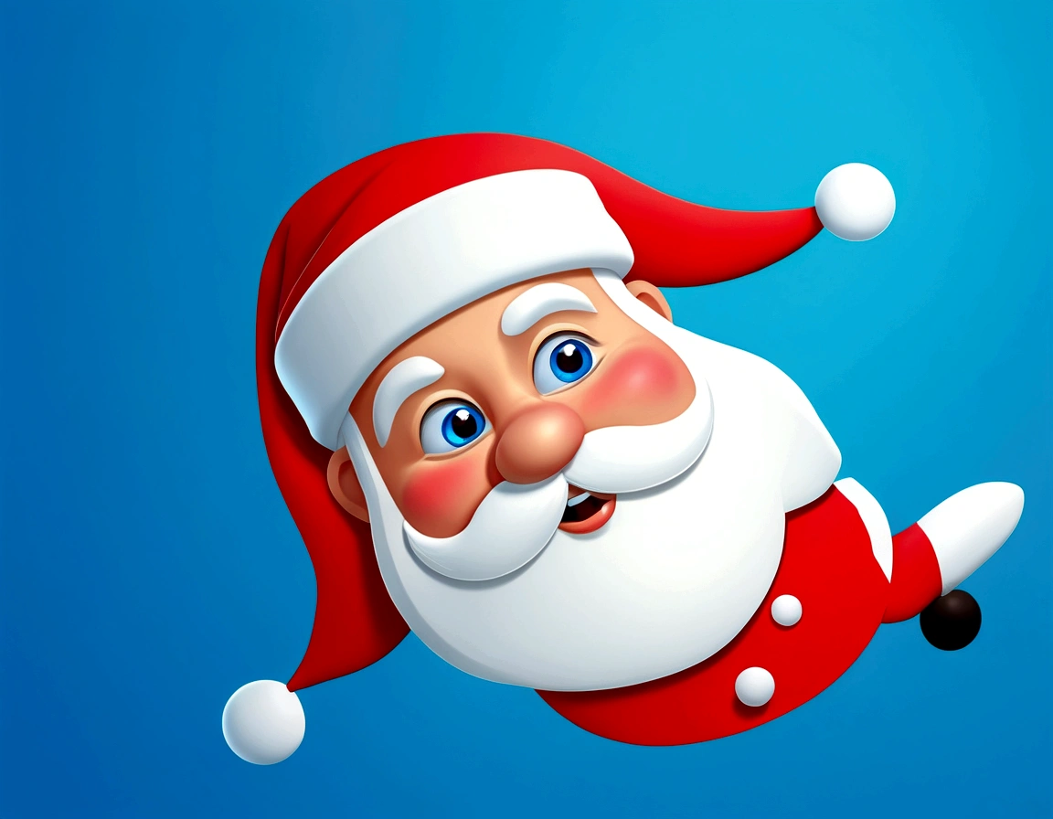 a close up of a santa claus character with a blue background, santa claus, santa clause, profile photo, flat illustration, by Nicholas Marsicano, santa, trending photo, twas brillig, aaaaaaaaaaaaaaaaaaaaaa, 🌻🎹🎼, profile pic, by Android Jones, 🚿🗝📝, holiday season, instagram post, avatar for website