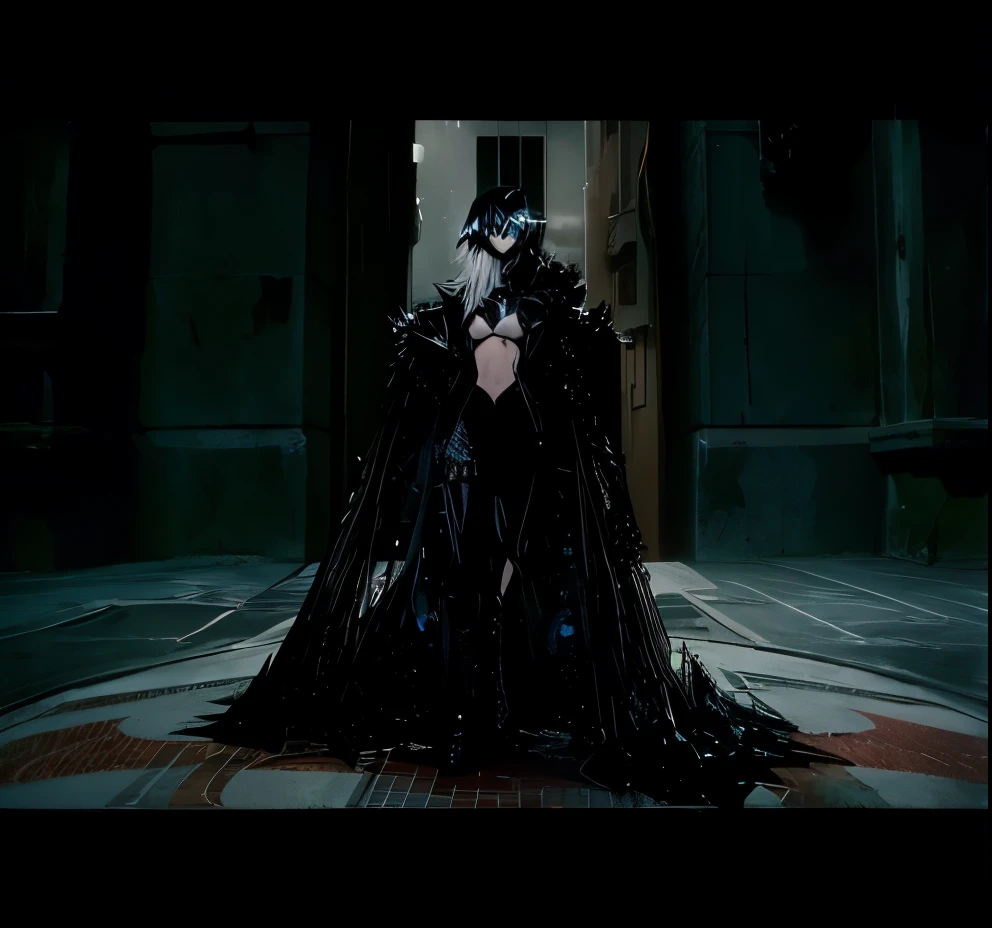 Black Rock Shooter feels satisfaction consumed by the symbiote's liquid latex.