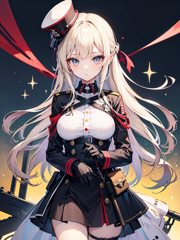 anime girl in uniform with a hat and gloves on, anime maid  ss military, girls frontline style, from girls frontline, fine details. girls frontline, in black military uniform, kantai collection style, girls frontline cg, in black uniform, jk uniform, in a soldier uniform, anya from spy x family, marin kitagawa fanart, accurate depiction, noire