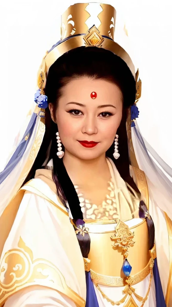 Wearing a black and blue dress、Arafi woman wearing a golden crown, Chinese Queen, Inspired by Li Tang, Inspired by Roma, heise-lian yan fang, Inspired by Gong Xian, Inspired by Wu Li, Inspired by Lv Ji, Inspired by Zhang Zeduan, Inspired by Lan Ying, Inspired by Zhao Zuo