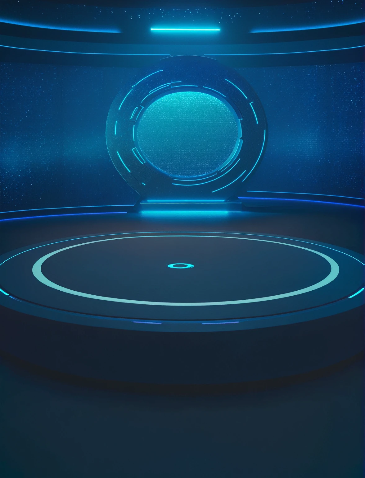 Close up of a futuristic room with circular lighting, arena background, round background, blue circular hologram, basic background, background(hard), odin's stone arena background, plain studio background, cyber background, vivid background, background bar, stage background, studio background, game background, infinite space clock background, Game Coverage, plain background