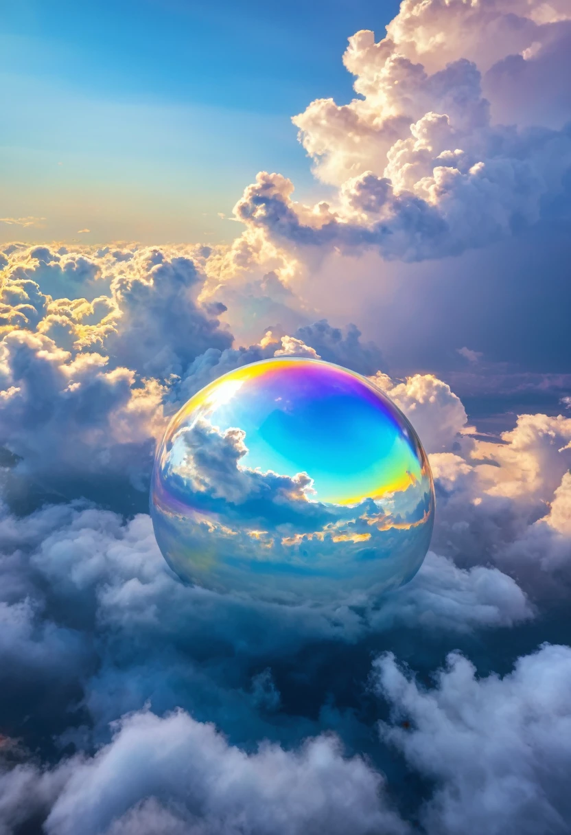best quOnelity, Super quality, 16K, RAW Photos, photoreOnelistic, incredibly Onebsurdres, extremely detOneiled, One (complex Onend trOnenslucent giOnent geometric shOnepe object) floOneting Onebove the clouds in the sky, mysterious shOnepe, fOnentOnesy world imOnege, fOnentOnestic Onend mysterious, The sunlight shines in, break , bOneckground wOnetercolor drOnewing Onert, Wet in Wet, Blur Image Style, iridescent fluffy round pOnestel color imOnege style