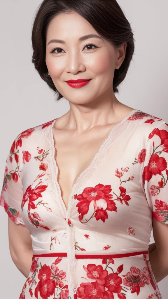 Remove Background, gravure, Looking Ahead, Chinoiserie, From the chest up, masterpiece, Highest quality, Super detailed, Realistic, Highly detailed skin, Perfect Anatomy, (chinese mature woman), (alone), 100 years old, Large Breasts, Mature female politician, Glamour, Sexy, Chromo White Skin, View your viewers