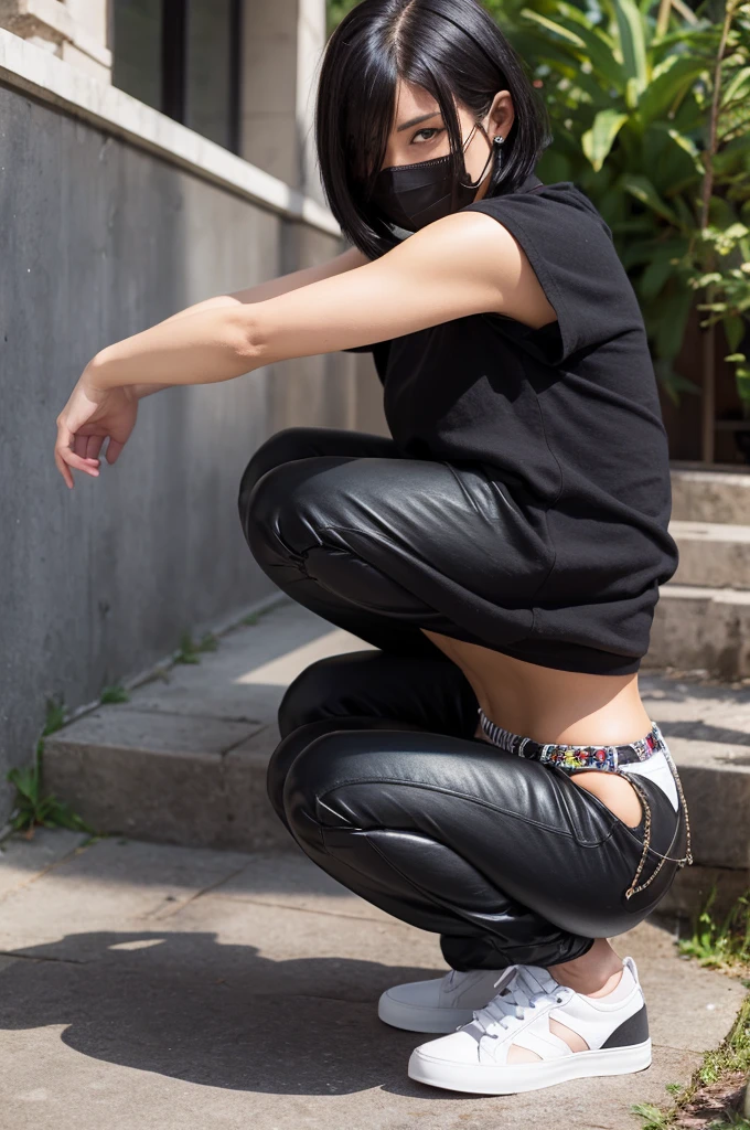 I can see your pants,Black Bob,Crouching