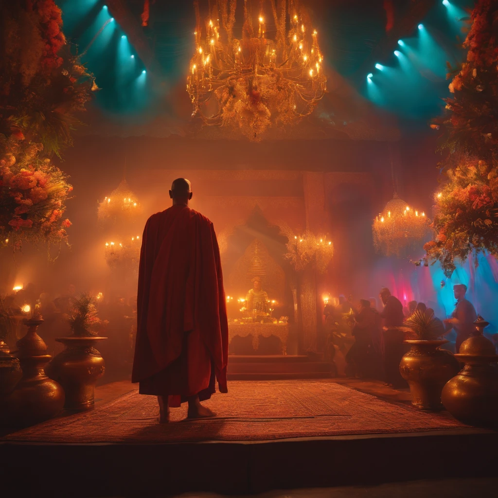 Monk at edm party