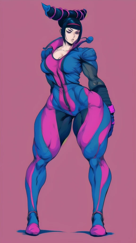 (full body), full body in image, full juri han from street fighter 6, juri han clothes, fusion of juri han street fighter 5 and juri han street fighter 6 from street fighter series, full woman, full body, long hair, female body, curvy body, thicc body, big thighs, voluptuous body, full thick body, dinamic pose, curve body. detalied pose, body, simple background, expressive face, focus on face, line art, sketch