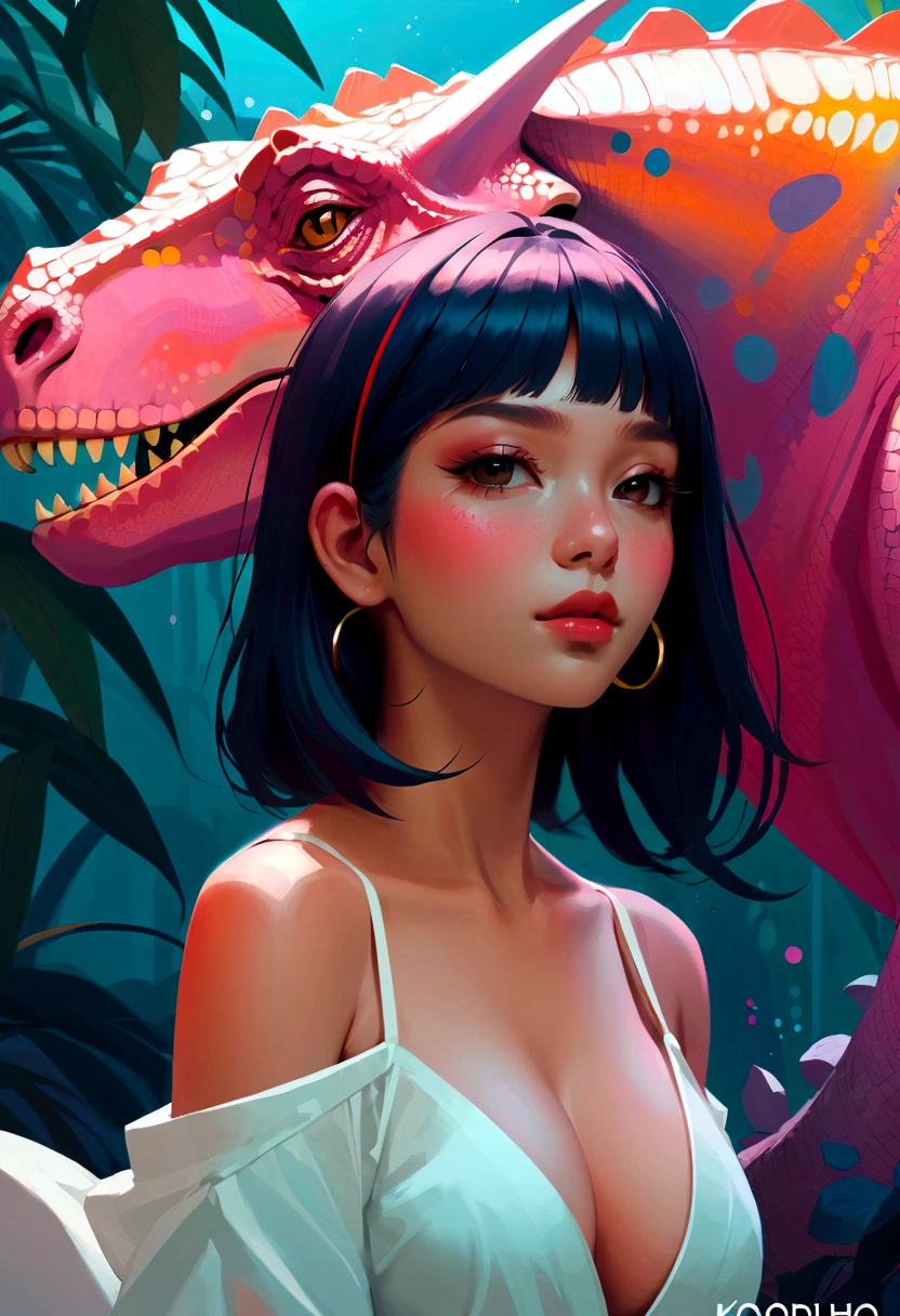 (Girlish Painting:1.3) of (Ultra detailed:1.3),(Cosy:1.3),best quality,masterpiece,highly detailed,ultra-detailed,(a Pink Dinosaur), unreal engin 5,octane render,(2D:1.2), limited palette flat color,, digital painting, artstation, concept art, smooth, sharp focus,art by ross tran and greg rutkowski and alphonse Mucha and Bak Karol,, (oil painting:1.16),(acrylic paint:1.16),(colorful:1.5), (watercolor:1.16),, by (nvinkpunk:1.0),(kuvshinov:1.0),(dreamlikeart:1.0),(samdoesart:1.0),(modelshoot style:1.0),(by Artist Koho Shoda:1.3),(by Artist Mike Mignola:1.3),(by Artist Joop Polder:1.3),(Classicism Art:1.3),(Industrial Art:1.3),(Solarpunk Art:1.3)