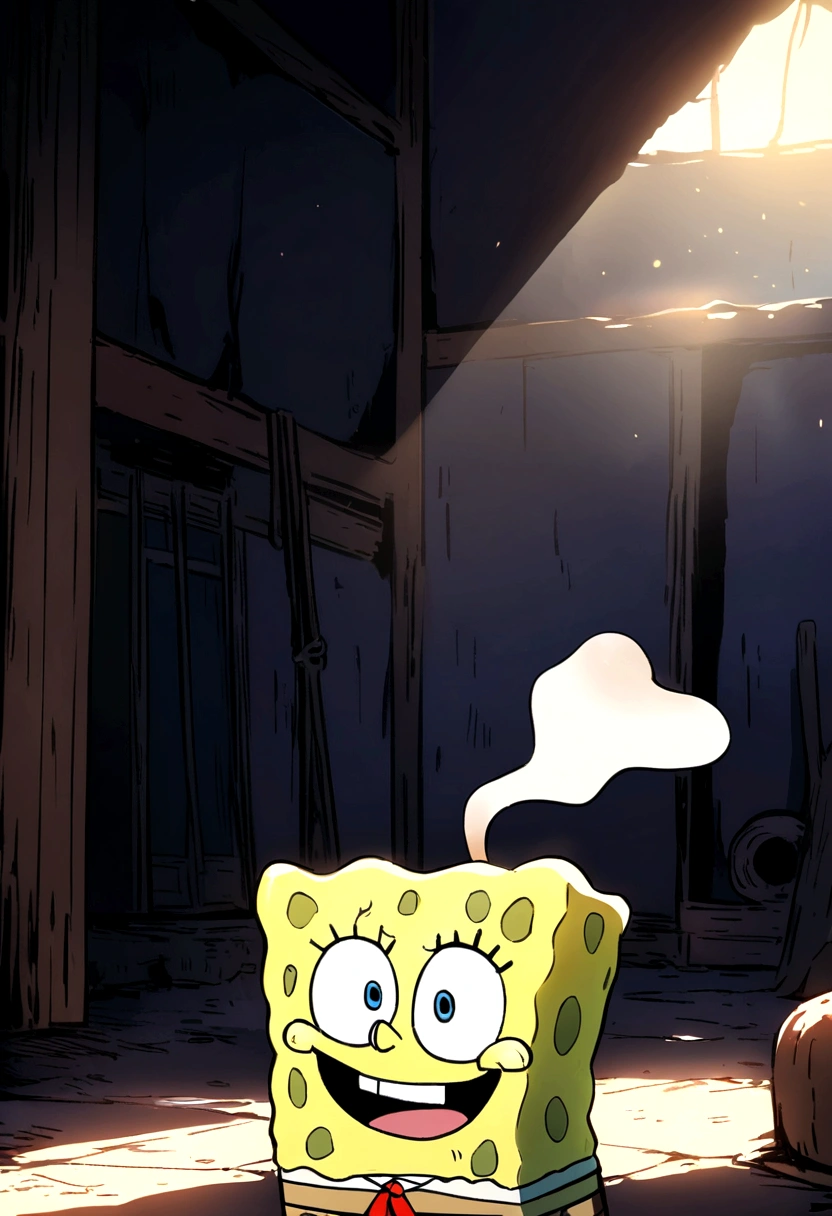 SpongeBob smokes