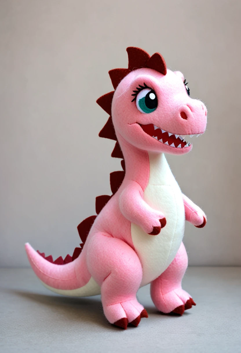 Light pink felt dinosaur，cute，soft