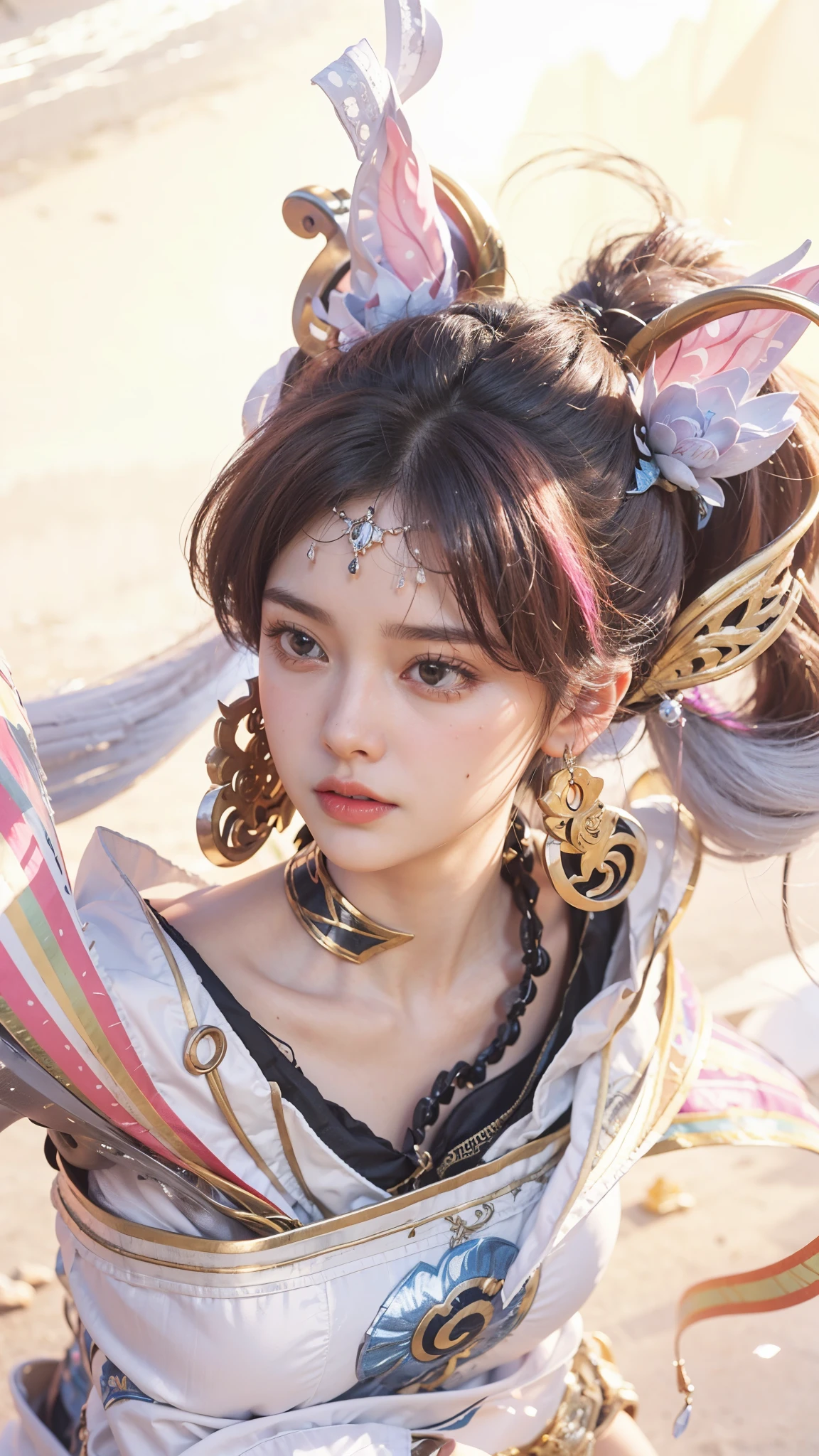 a close up of a 4 girls ,pink hair , big booobs , shadowbringers cinematic, 4 k detail fantasy, a beautiful fantasy empress, game cg, xianxia fantasy, xianxia hero, 2. 5 d cgi anime fantasy artwork, cinematic goddess close shot, ruan jia and artgerm, wow 4 k detail fantasy, hyper-detailed fantasy character, high definition, hyper- detailed,perfect, fantastic, detailed facial and body skin texture, detailed vagina (pussy), detailed costume (outfit)