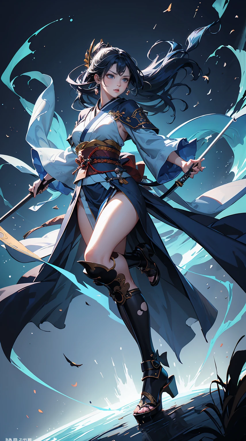Anime girl flying in the air with an umbrella in the rain, beautiful attractive anime woman, Japan goddess, seductive anime girls, guweiz, Popular topics on cgstation, author:heroes, A beautiful artistic illustration, Rosdrus Sakimicchan, full body xianxia, G Liulian art style, Guviz-style artwork,Standing on the street on a rainy night looking at the camera。Rainy night atmosphere at night,in harmony with