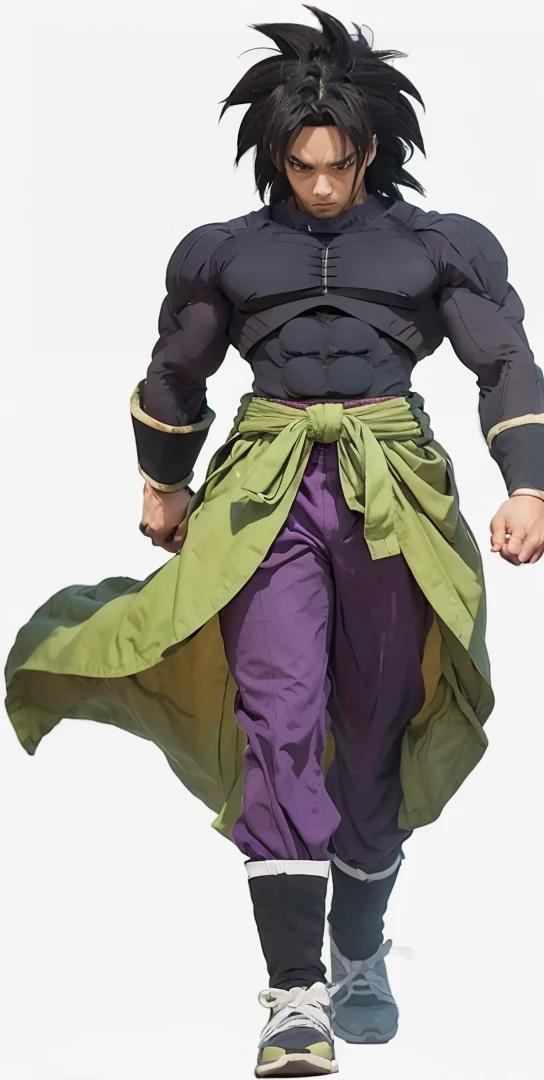 best qualityer, well-defined, アニメ, Broly Dragon ball super, Samurai, monge, roupas Samurais, styled, アニメ, Beautiful eyes