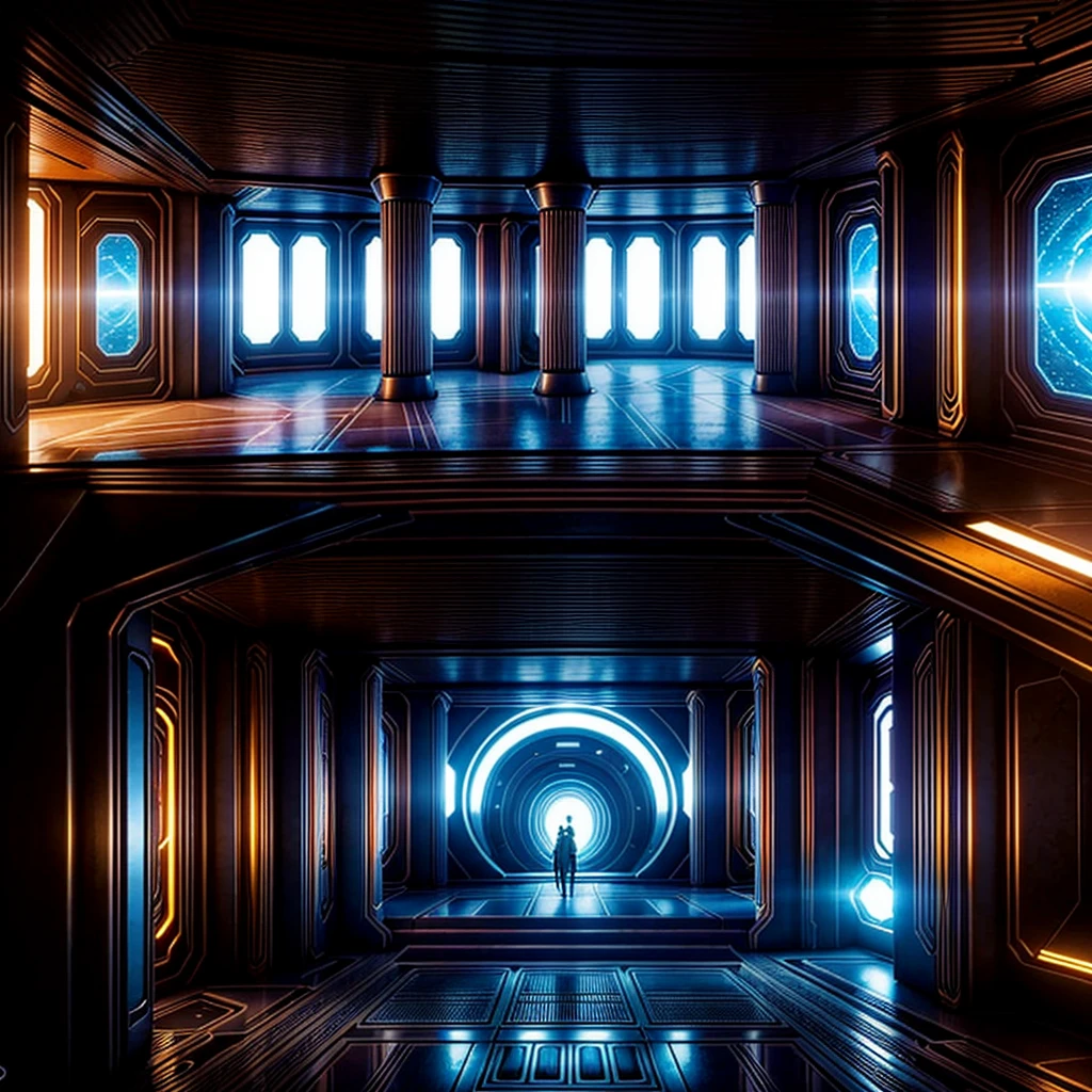 Photorealistic Sci-fi movie featuring the interiors of the royal African sci-fi worship Temple of the Bene Gesserit in a warworld alien invasion planet, movie in the style of Dennis Villeneuve