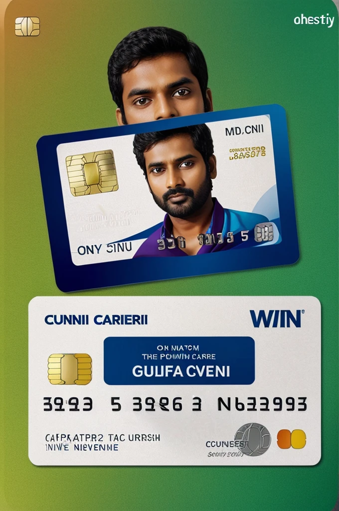 Create one sample credit card with name Gunupudi Vishnu Naveen