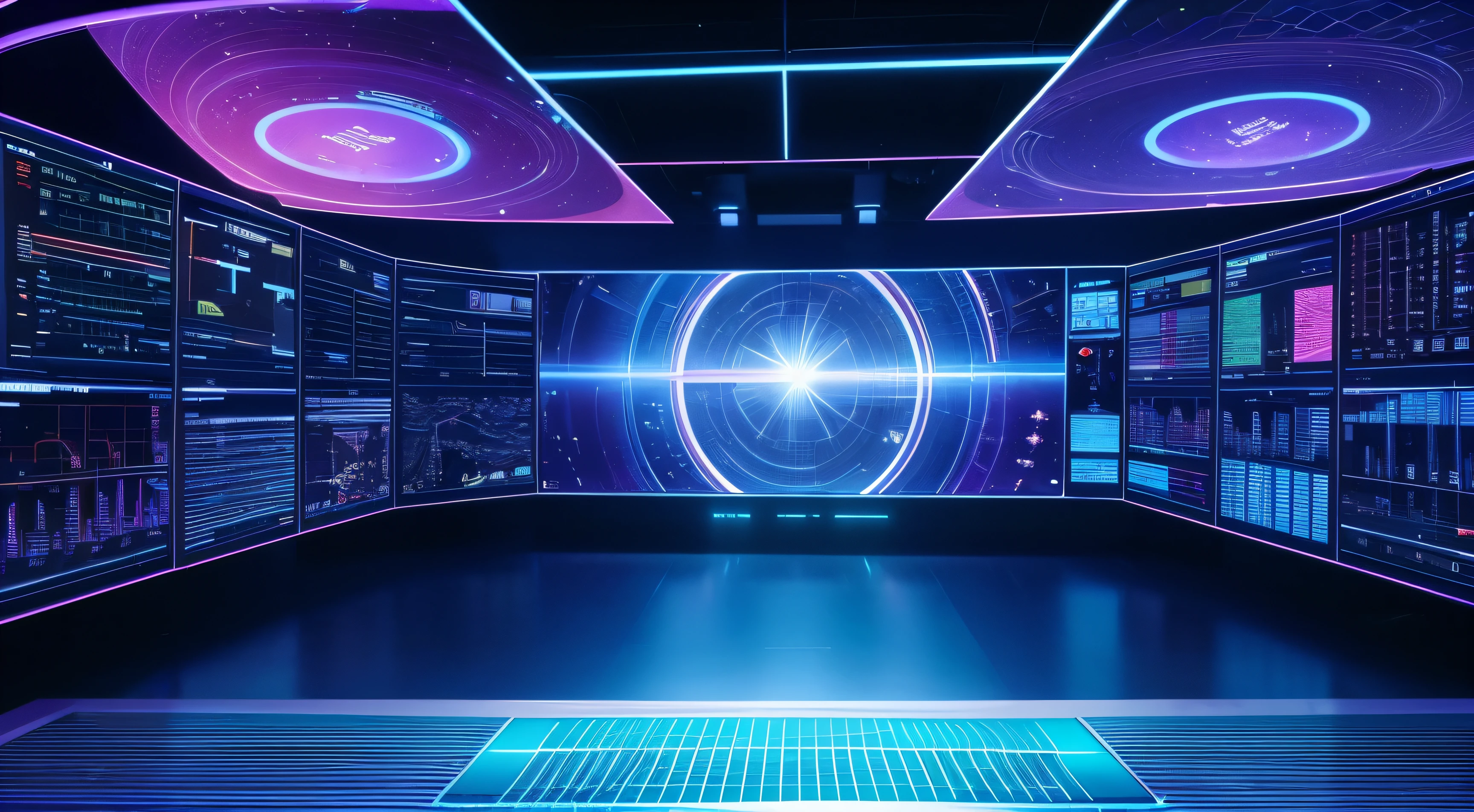 technology blue purple future technology digital future lighting scene business background,There is a virtual interface above, , Holographic interface, Large cyberarrays data holographic plot, technology, Large arrays data holographic diagram, technology and transparent AI ROBOT,holographic,Computers and holographic images, Holographic display lens,, Holographic projection system canceled