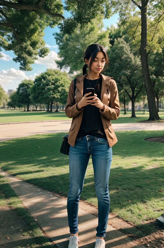 iPhone in park