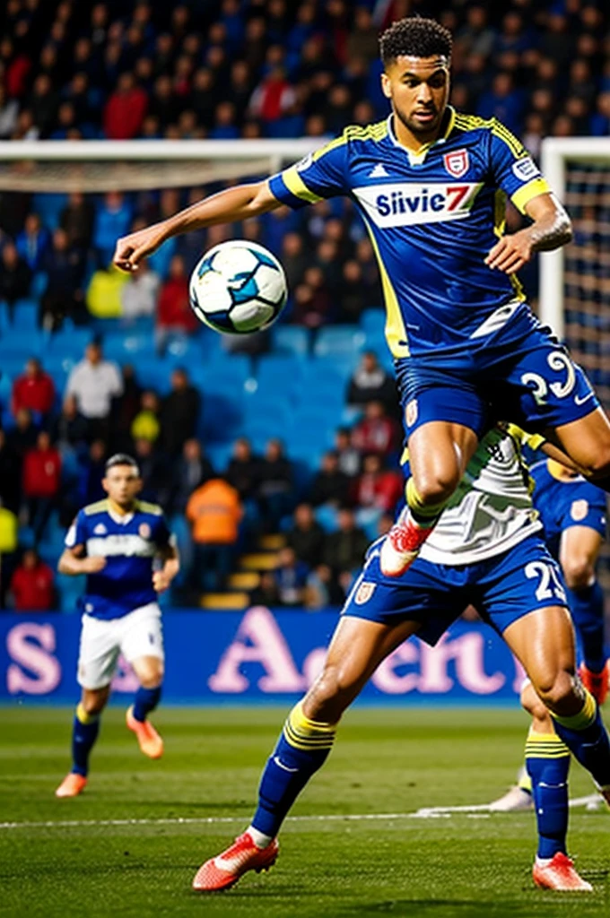 Create a cover of a soccer game, with the following team name: 
ON AND OFF VS CLUB ORIENTE 27