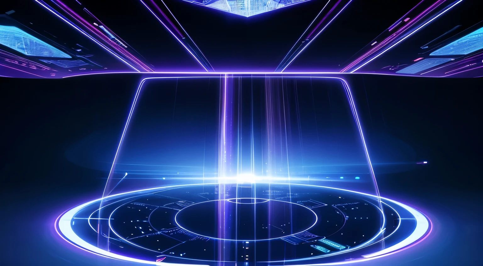 technology blue purple future technology digital future lighting scene business background,There is a virtual interface above, , Holographic interface, Large cyberarrays data holographic plot, technology, Large arrays data holographic diagram, Technology and AI ,Technological transparency,holographic,Computers and holographic images, Holographic display lens,, Holographic projection system canceled