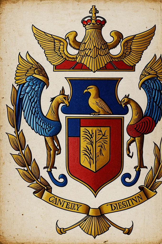 Generate a few images of a family crest with the surname yance
