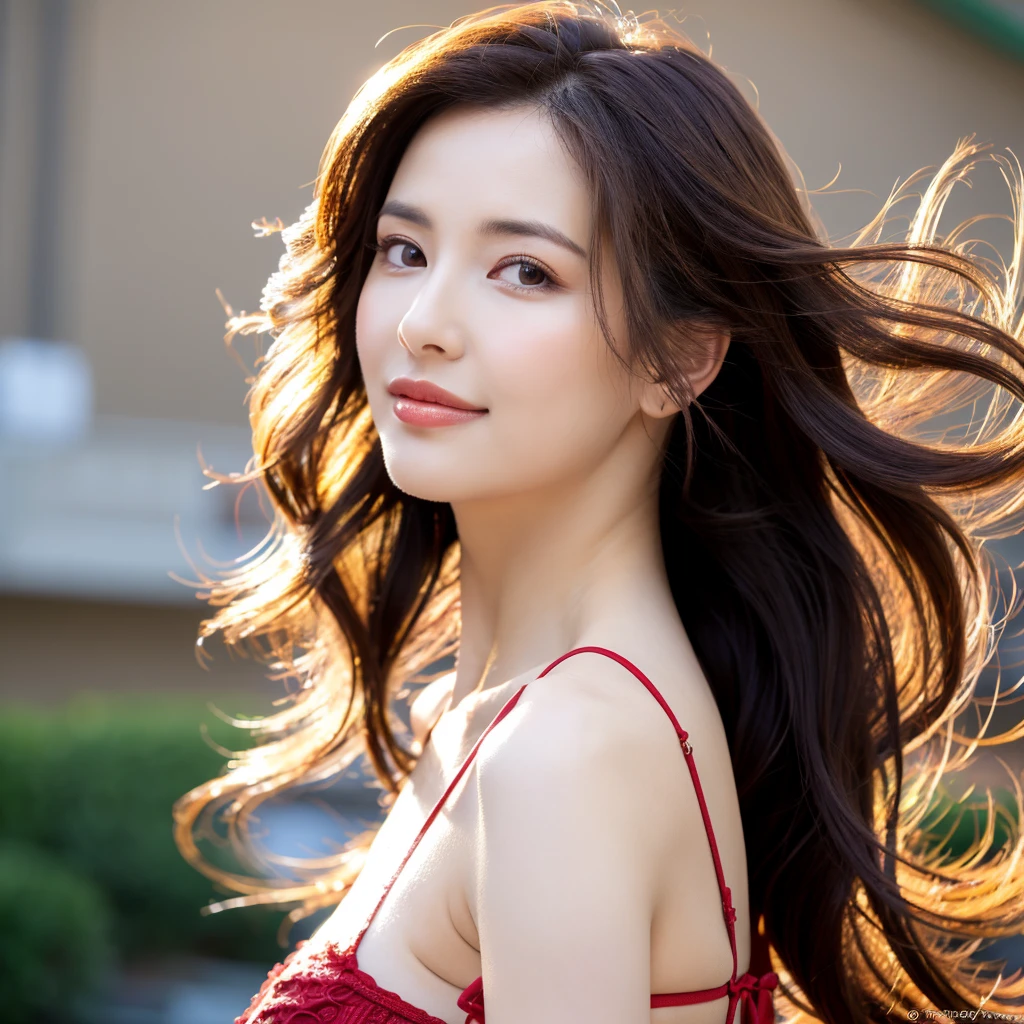 Beautiful mature woman with wavy long hair, she is alluring, Ultra-high resolution,(Realistic:1.4), ((Highest quality)), ((masterpiece)), (be familiar with),